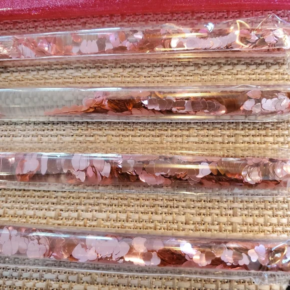 Glamierre Pink Luxe Glitter Eye Brush Collection - set of 4 w/ travel case - Picture 3 of 3